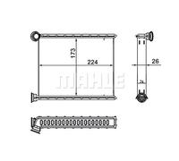 MAHLE ORIGINAL AH 270 000S Radiador de calefacción