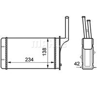 Mahle AH 49 000S - Intercambiador de calor para interiores
