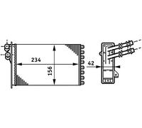 MAHLE AH 72 000S - Intercambiador de calor con cubierta para Volkswagen Golf IV (1J1)