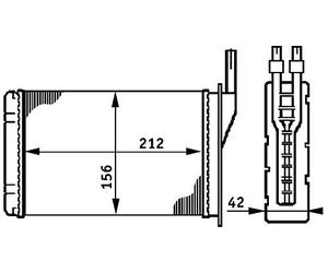 MAHLE AH 74 000P - Intercambiador de calor para interior