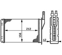 MAHLE AH 74 000P Radiador de calefacción Radiador de Calefaccion Radiador de Calefaccion