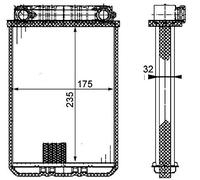 MAHLE ORIGINAL AH 77 000P Radiador de calefacción
