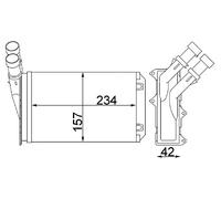 MAHLE ORIGINAL AH 83 000S Radiador de calefacción