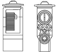 MAHLE AVE 55 000P Válvula de expansión aire acondicionado con brida con tornillo