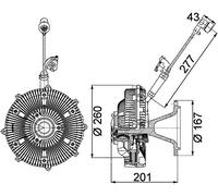 MAHLE CFC 115 000P - Acoplamiento para ventilador BEHR PREMIUM Line