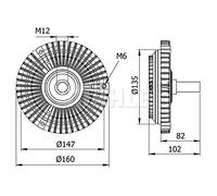 MAHLE ORIGINAL CFC 29 000S Embrague, ventilador del radiador