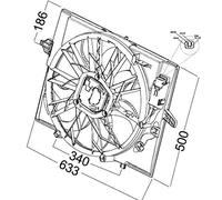Mahle CFF 215 000P - Ventilador de condensador