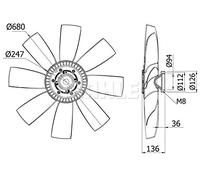 Mahle CFF 432 000S - Ventilador de condensador