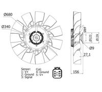 Mahle CFF 480 000S - Ventilador de condensador