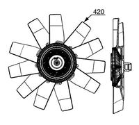Mahle CFF 530 000P - Ventilador de condensador