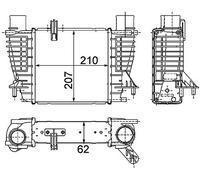 MAHLE CI 264 000P - Enfriador de aire de carga