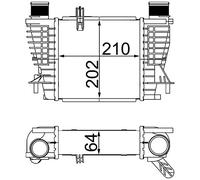 MAHLE CI 264 000S - Enfriador de aire de carga