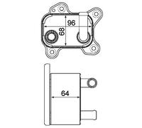 MAHLE CLC 183 000P Radiador de aceite transmisión automática sin junta