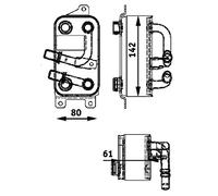 MAHLE CLC 43 000P Radiador de aceite transmisión automática sin junta | Clc 43 000P compatible con 5 (E60), 5 Touring (E61), 6 (E63), 6 Cabriolet (E64), 7 (E65, E66, E67)