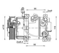 MAHLE Compresor Aire Acondicionado Apto para Hyundai i20 Coupé ACP 1463 000P