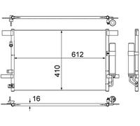 MAHLE Condensador Acondicionado Con Secadora para Mitsubishi ASX Ga _ W _