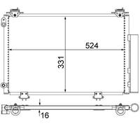 MAHLE Condensador Acondicionado Con Secadora para Toyota Yaris SCP1_ NLP1_ NCP1