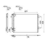 MAHLE Condensador Acondicionado Con Secadora para VW Passat Alltrack 365 Honda