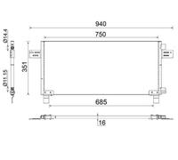 MAHLE Condensador Aire Acondicionado AC 282 000S Sin Secador