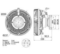 MAHLE Copiloto De Ventilador De Refrigeración Para Mercedes-Benz Clase S Coupé