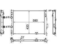 MAHLE CR 1074 000S refrigeración agua y freón