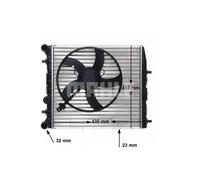 MAHLE Aftermarket Radiador, refrigeraciÃ³n del motor para VOLKSWAGEN: Polo & SKODA: Roomster, Fabia, Rapid & SEAT: Ibiza, Toledo (Ref: CR 123 000S)