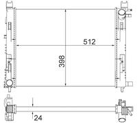 MAHLE CR 2166 001S Radiador, refrigeración del motor