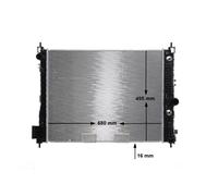 Radiador de agua Aletas refrigeración soldadas CR 2263 000S MAHLE para OPEL