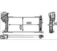 MAHLE CR 682 000P Radiador, refrigeración del motor