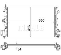 MAHLE CR 835 001S refrigeración agua y freón