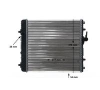 Radiador de agua Aletas refrigeración unidas mecánicamente CR 837 001S MAHLE