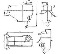 MAHLE CRT 121 000S Depósito compensación refrigerante sin sensor de nivel de refrigerante sin tapa negro