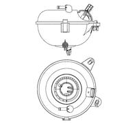 MAHLE CRT 21 000S - Depósito de compensación de refrigerante para VW Golf VII (5G1/BQ1/BE1/BE2)