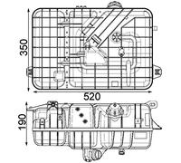 MAHLE CRT 234 000P Depósito compensación refrigerante Depósito de Agua Depósito de agua Depósito de expansión