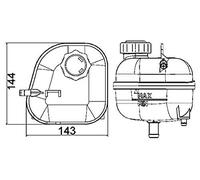 MAHLE CRT 85 001S Depósito compensación refrigerante Depósito de Agua Depósito de agua Depósito de expansión