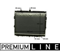 MAHLE Enfriador de Agua Apto para Hyundai Galloper II JK-01 3.0 V6 2.5 Td