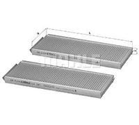 Mahle Original Filtro de habitáculo LA 391/S para SsangYong Rexton Rodius Stavic – 2 unidades