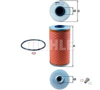 MAHLE Filtro Aceite Con Pestillo Plegable para BMW 7er 740i La 730i 750iiL V12