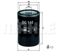MAHLE Filtro Aceite Con Pestillo Plegable para Mercedes-Benz 190 E 2.0 CLASE S