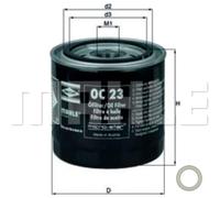 MAHLE Filtro Con Junta Anillo para Ford Capri III 2.3 Super 2.8 2.0 1.6 Sierra