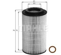 MAHLE Filtro de Aceite Con Junta Apto para Chrysler PT Cruiser _ 2.2 CRD 115.100