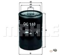 MAHLE Filtro de Aceite Con Pestillo Plegable Apto para Mercedes-Benz 190 E 2.0