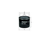 MAHLE Filtro de aceite motor Filtro enroscable OC 458 Compatible con RENAULT Sandero/Stepway II B8 Logan/Stepway II Sedán L8, FIAT 500 312 PANDA 169 500 C 312 Panda Hatchback 312, 319