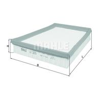 MAHLE Filtro de Aire Elementos para Bentley Continental Cabriolet 4.0 Flex