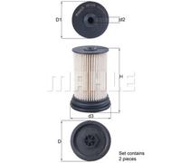 MAHLE Filtro de Combustible Filtro Elementos Filtro Apto para Opel Antara