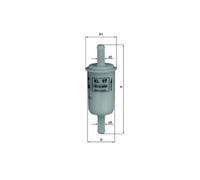 MAHLE Filtro de Combustible KL 97