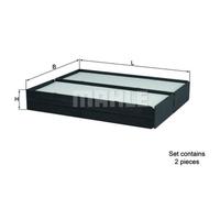 MAHLE Filtro Habitáculo Partícula para Hyundai Trajet Fo Papá Fe I Sm