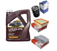 Mahle Inspección Set 5L Mannol LONGLIFE 504/507 5W-30 Para Audi A4 Avant 8E5
