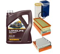 Mahle Inspección Set 5L Mannol LONGLIFE 504/507 5W-30 Para Audi Q3 8UB 8UG