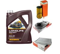 Mahle Inspección Set 5L Mannol Longlife 504/507 5W-30 Para BMW 5er F10 520d